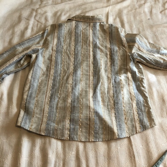 Alfred Dunner Botton Up Casual Textured Top - Picture 6 of 6